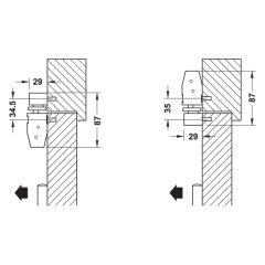Hafele DCL84 Kapı Kapatıcı EN3, Mat Siyah (Sabitlemeli)