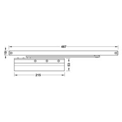 Hafele DCL84 Kapı Kapatıcı F EN3, Mat Siyah (Sabitlemesiz)