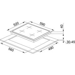 Franke Cam Ocak FHNG 604 4G TC BK C