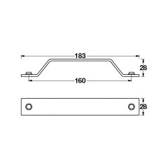 Hafele Mobilya Kulpu Industry 160mm Parlak Krom