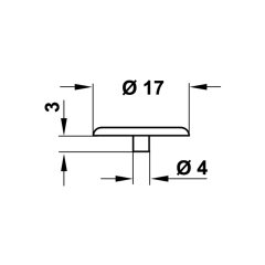 Hafele Minifix Kapak Çap 17 mm (500 Adet), Çam Renk