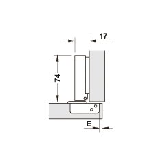 Hafele Metalla K. Frenli Tas Menteşe Düz Paslanmaz Çelik 48/6