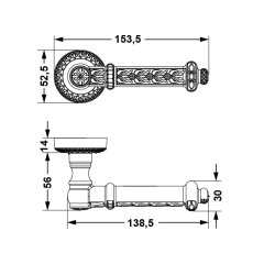 Hafele Kapı Kolu Ponte  Antik Bronz