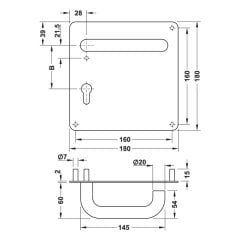 Hafele Çekme Kol Roland-Plate Barelli Kol Seti Mat Paslanmaz Çelik