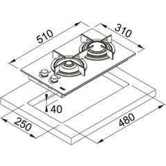 Franke Cam Ocak FHCR 302 2G HE BK C