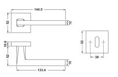 Hafele MOD Kol Seti Banyo Tipi (WC) Bronz