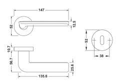 Hafele LYON Kol Seti Banyo Tipi (WC) Bronz