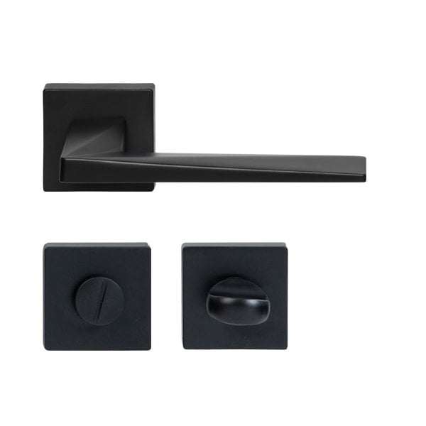 Hafele Kapı Kolu Seti Flood WC Mat Siyah