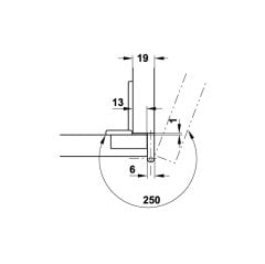Hafele Axımat Menteşe Düz 48/6 Vidalı 250 Derece