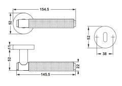 Hafele VERONA Kol Seti Oda Tipi (CB) Bronz
