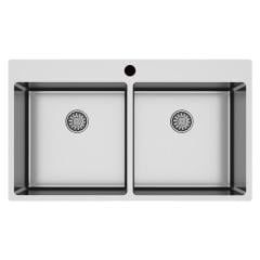 Hafele Çelik Eviye Novara14 870x505mm Paslanmaz Çelik Parlak