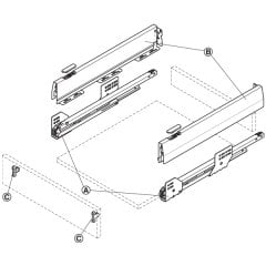 Hafele Matrix Box P, Bronz Kahve 18/92/500mm - Vidalı