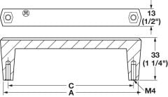 Hafele H2585 Kulp Mat Siyah 192mm