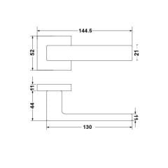 Hafele Kapı Kolu Seti Pera Oda Kapı Kolu Parlak Altın