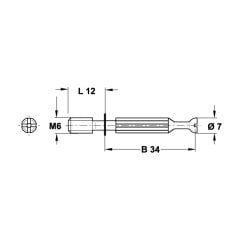 Hafele Minifix Mil 34/M6/12mm (2000 Adet)