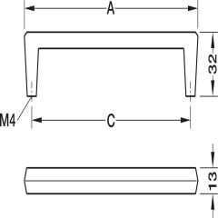 Hafele H2585 Kulp Paslanmaz Çelik Renkli 192mm