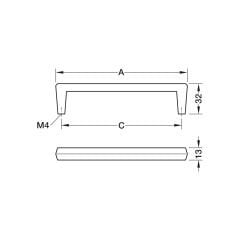 Hafele H2585 Kulp Paslanmaz Çelik Renkli 320mm