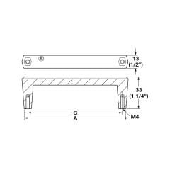 Hafele H2585 Kulp Parlak Krom 128mm