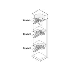 Hafele STRIATA-II-U Profil Kulp Mat Siyah 4200mm
