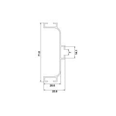 Hafele STRIATA-II-U Profil Kulp Mat Siyah 4200mm