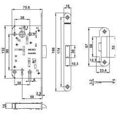 Hafele H50.08 Oda Tipi (CB) Dilden Kilit Parlak Altın 50/18/90mm