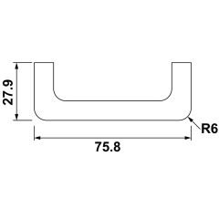 Hafele STRIATA-II-U Profil Kulp Bronz 4200mm