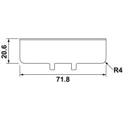 Hafele STRIATA-II-U Profil Kulp Bronz 4200mm