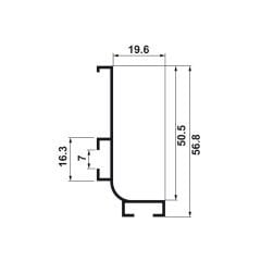 Hafele STRIATA-II-L Profil Kulp Mat Siyah 4200mm