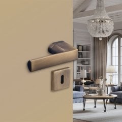 Hafele Kapı Kolu Seti Patty Oda Antik Bronz