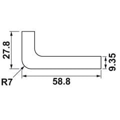 Hafele STRIATA-II-L Yan Kapak Seti Antik Bronz