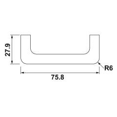 Hafele STRIATA-II-U Yan Kapak Set Mat Siyah
