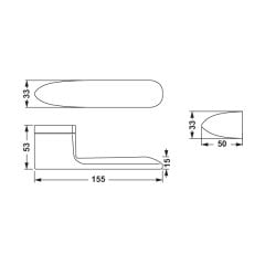 Hafele Kapı Kolu Seti Gemini Oda Mat Nikel