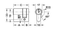 Hafele PC 03 Yarım Barel Nikel 31x9mm