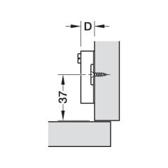 Hafele Metalla 50 H Taban, Sürerek Vidalı 0mm